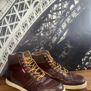 Levi's Dark Brown High-Top Sneakers